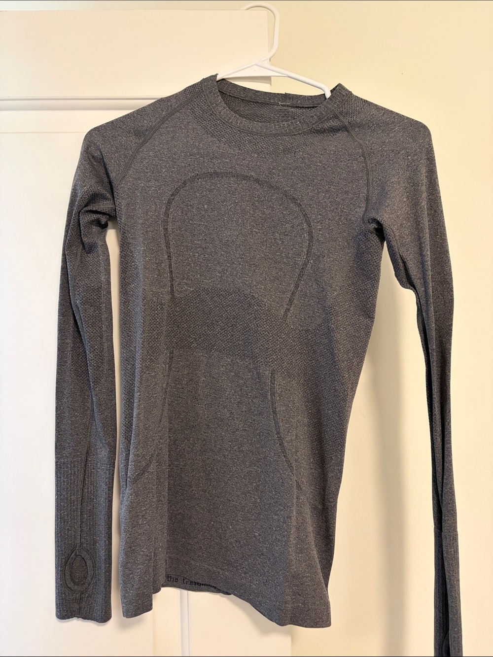 lululemon athletica Heather Grey Seamless Long Sleeve Top